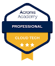 Acronis Professional · Cloud Tech badge